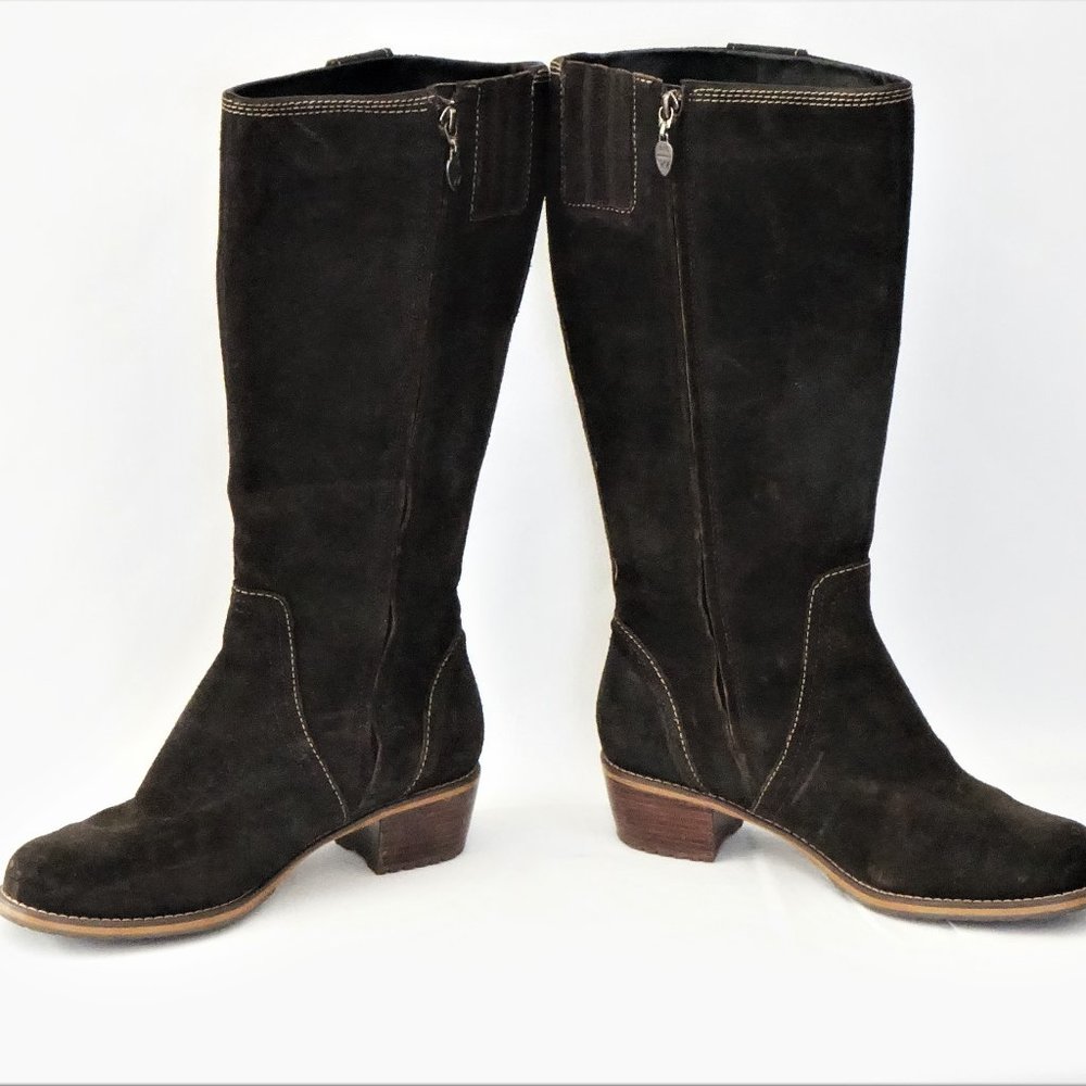 Red Wing Boots Tall Dark Brown Suede Bixby Size 9.5‎ D Wide Width